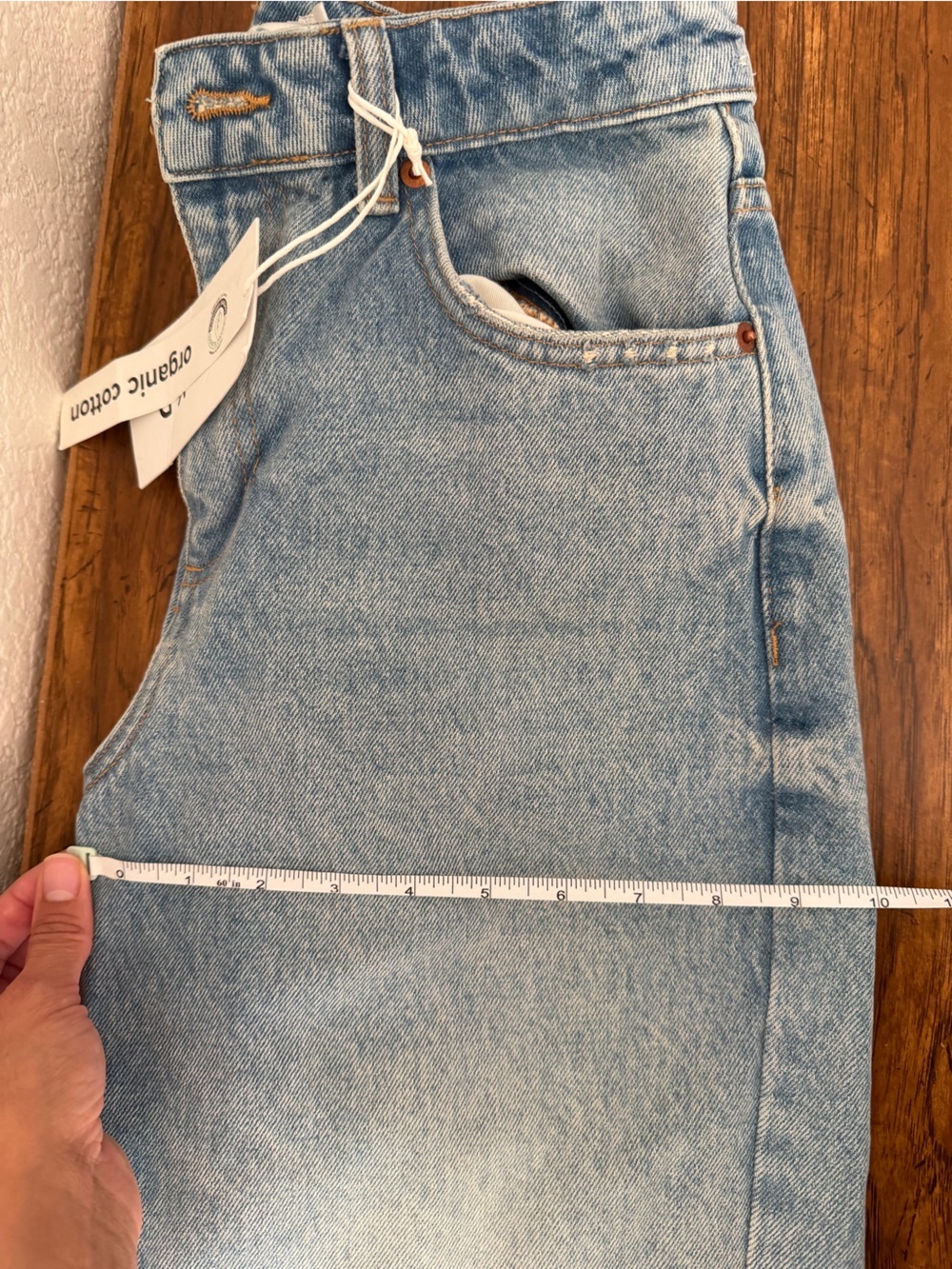 NWT Na-Kd Straight Mid Waist Jeans Mid Blue Size EU36 or US6 Organic Cotton - Picture 9 of 10